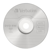 Prepisovateľné DVD+RW Verbatim 4,7 GB 4x - 25 ks na vretene 5