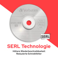 Prepisovateľné DVD+RW Verbatim 4,7 GB 4x - 25 ks na vretene 3