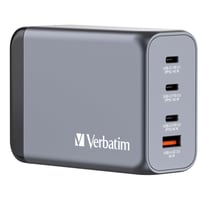 Verbatim GaN Nabíjačka 240 W, 4-portový USB-C adaptér, 3× USB-C a 1× USB-A, rýchlonabíjačka, pre Apple MacBook, notebooky, iPad, iPhone, zariadenia Samsung 1