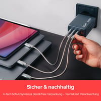 Verbatim GaN Nabíjačka 240 W, 4-portový USB-C adaptér, 3× USB-C a 1× USB-A, rýchlonabíjačka, pre Apple MacBook, notebooky, iPad, iPhone, zariadenia Samsung 7