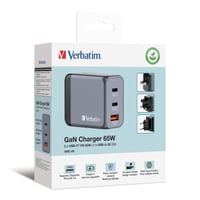 Nabíjačka Verbatim GaN 65W, 3-portový adaptér USB-C, rýchlonabíjačka s 2x USB-C a 1x USB-A, pre Apple MacBook, notebooky, iPad, iPhone a zariadenia Samsung 6