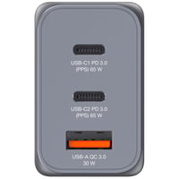 Nabíjačka Verbatim GaN 65W, 3-portový adaptér USB-C, rýchlonabíjačka s 2x USB-C a 1x USB-A, pre Apple MacBook, notebooky, iPad, iPhone a zariadenia Samsung 3