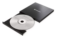 Writer extern CD/DVD Verbatim Slimline cu conexiune USB-C USB 3.2 Gen1, cablu USB-C/USB-A, design subțire și compact 2