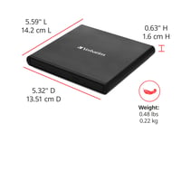 Externá USB 2.0 CD/DVD napaľovačka Verbatim Slimline so softvérom Nero Burn, kompaktný dizajn, čierna 6