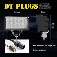 Verbuma 45W 12V LED munkalámpa traktor, ATV, SUV-hez IP67 vízálló 4