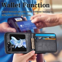 Verco Samsung Galaxy Z Flip 6 5G flip tok, fekete védőtok függőleges összehajtható mobiltelefonhoz - Z FLIP 6, black 7