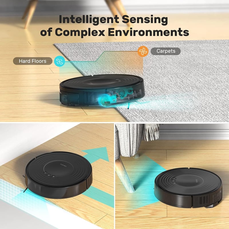Verefa 2-in-1 robotporszívó és felmosó, 3200Pa szívóerő, 150 perc üzemidő, Alexa vezérlés