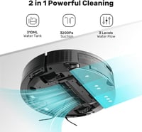Verefa 2-in-1 robotporszívó és felmosó, 3200Pa szívóerő, 150 perc üzemidő, Alexa vezérlés 2