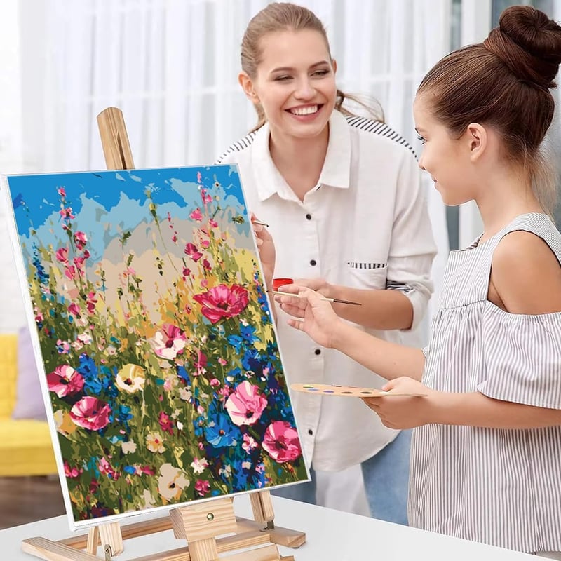 VerLuky Festés számok szerint felnőtteknek, 40x50 cm virág motívummal