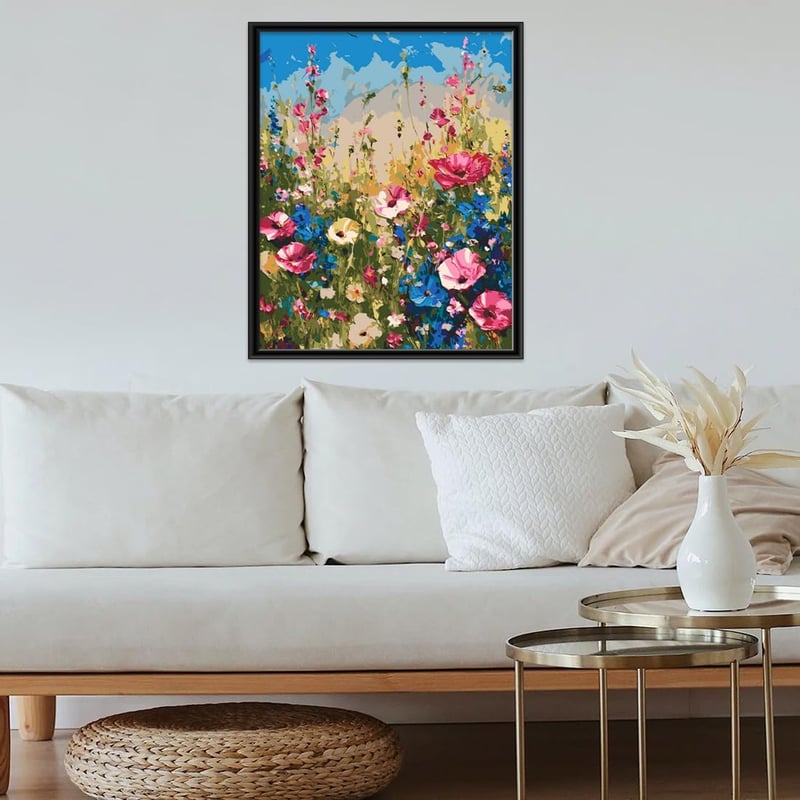 VerLuky Festés számok szerint felnőtteknek, 40x50 cm virág motívummal