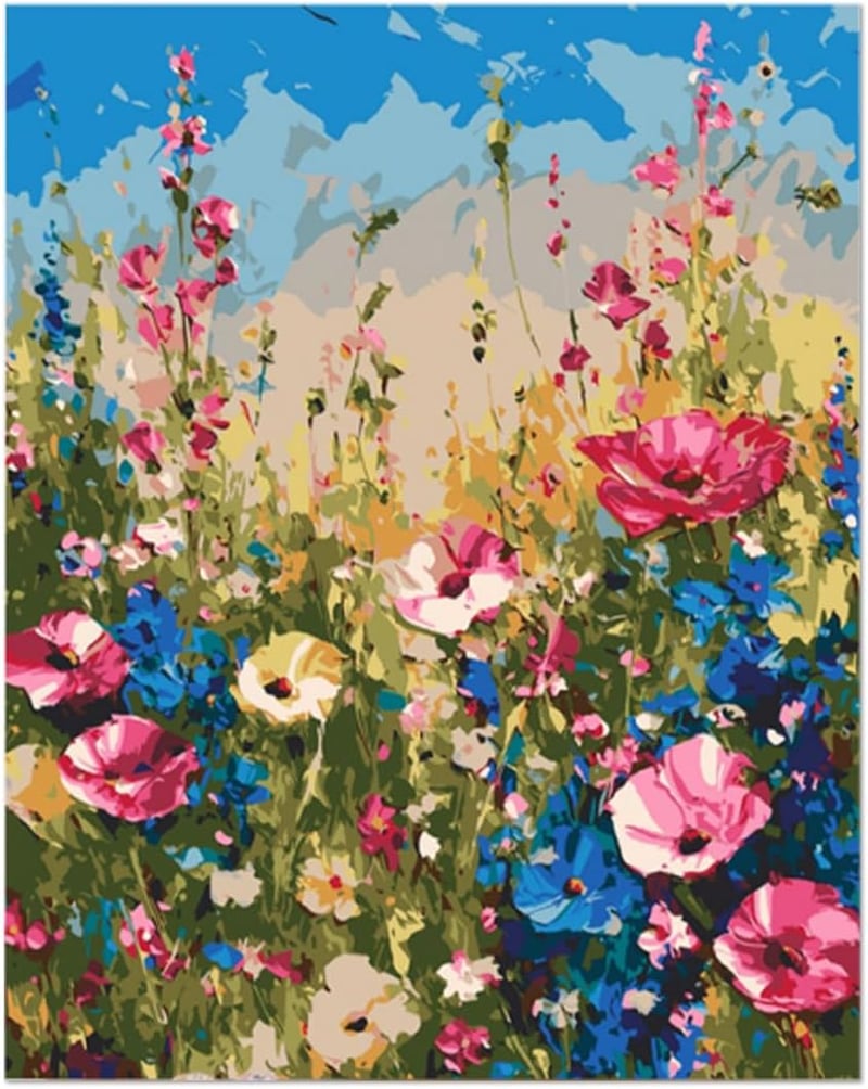 VerLuky Festés számok szerint felnőtteknek, 40x50 cm virág motívummal