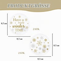 Set 4 Încălzitoare de Mâini Reutilizabile VerLuky - Încălzitor de Buzunar cu Model de Fulg de Nea, Pernuță de Încălzire Activată prin Clic pentru Călătorii, Tematică de Crăciun 2