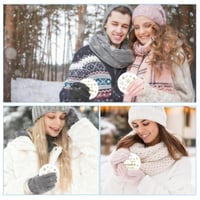 Set 4 Încălzitoare de Mâini Reutilizabile VerLuky - Încălzitor de Buzunar cu Model de Fulg de Nea, Pernuță de Încălzire Activată prin Clic pentru Călătorii, Tematică de Crăciun 7