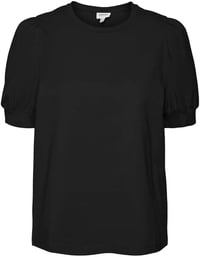 Tričko Vero Moda Vmkerry 2/4 s okrúhlym výstrihom - čierne - veľkosť S 4