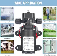 VerRich 12V Membránpumpa 70W Önszivattyúzó Vízpumpa 6L/min 6