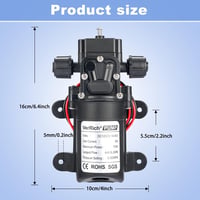 VerRich 12V Membránpumpa 70W Önszivattyúzó Vízpumpa 6L/min 2