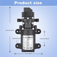 VerRich 12V Membránpumpa 70W Önszívó Vízpumpa 6 L/min 4