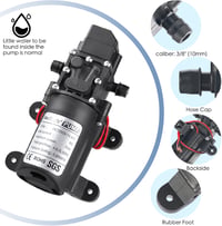 VerRich 12V Membránpumpa 70W Önszívó Vízpumpa 6 L/min 3