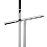 Versa Lund Modern Multifunkcionális Valet Állvány 2 Akasztóval Férfi és Női Ruhákhoz, 100x20x52 cm, Acél, Ezüst 5