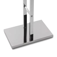 Versa Lund Modern Multifunkcionális Valet Állvány 2 Akasztóval Férfi és Női Ruhákhoz, 100x20x52 cm, Acél, Ezüst 6