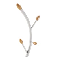 Minimalistický stojanový vešiak na šaty Versa Swindon s 9 háčikmi, kov/drevo - biely - 180x30x30 cm 3