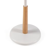 Minimalistický stojanový vešiak na šaty Versa Swindon s 9 háčikmi, kov/drevo - biely - 180x30x30 cm 4