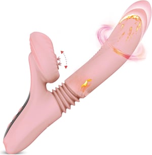 Vibrator pentru punctul G Verterosie cu funcție de împingere, încălzire și vibrații, silicon, rezistent la apă