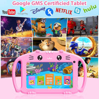 VESWWE Gyerek Tablet 7 Hüvelyk Android WiFi 32GB Dupla Kamera Szülői Felügyelet 3-14 Éveseknek Rózsaszín 2