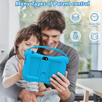 VESWWE Gyerek Tablet 7 Hüvelykes Android WiFi Bluetooth 32GB Védőtokkal Kék 3-12 Éveseknek Fiúknak Lányoknak 4