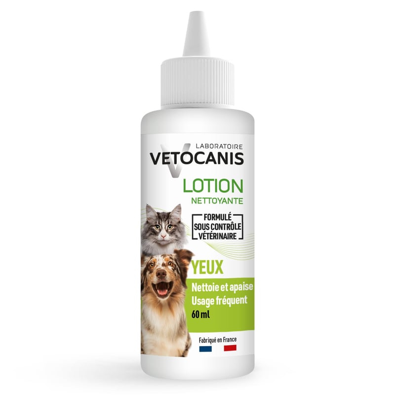 Vetocanis Szemcsepp Kutyáknak és Macskáknak 60 ml, Nedves Törlőkendők Szőrápoláshoz 100 db, Száraz Szem Ellen, Mancs Tisztító