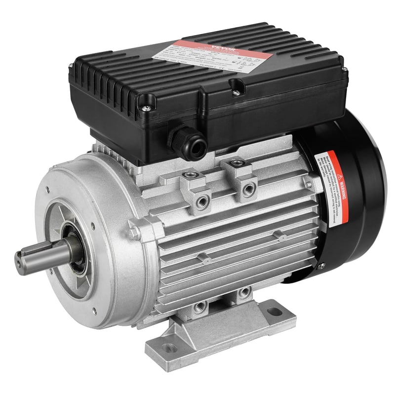Jednofázový elektromotor VEVOR 0,55 kW, 1400 ot./min, AC 220-240 V, 4,5 A, rám 80 B34, 19 mm hriadeľ s drážkou pre pero, motor pre vzduchový kompresor, obojsmerná rotácia, pre poľnohospodárske stroje