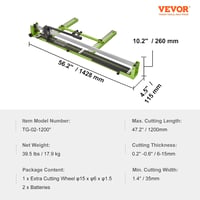 VEVOR 1200mm Kézi Csempevágó Padló- és Falcsempéhez Lézervezérlés Kerámia Porcelán 7