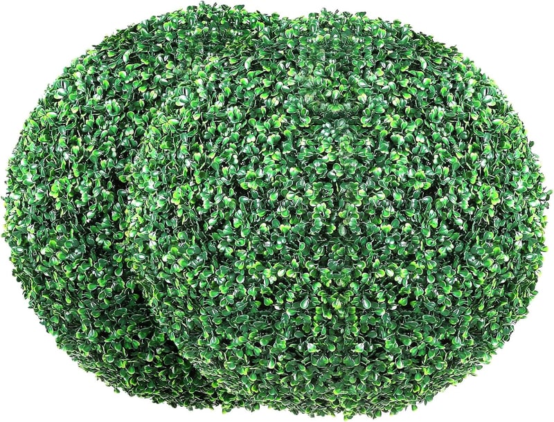 VEVOR 2 db Műanyag Buxus Gömb 50,8 cm LED Világítással Kertdekoráció