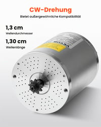 Set Motor DC fără perii VEVOR 3000W – 72V 4900 RPM 5,5 Nm, cu Controler de viteză îmbunătățit, Silențios, pentru Go-Kart, Biciclete electrice, Motociclete și Trotinete 3