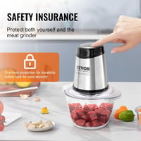 VEVOR 400W Elektromos Húsdaráló Aprító Konyhai Robotgép 1200ml 6