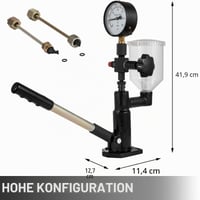 VEVOR 600 bara tester brizgaljki, 0,8 l mjerač tlaka goriva, dijagnostički alat za dizel motore s dvostrukom skalom 7