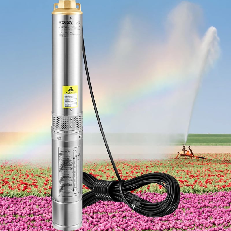 VEVOR 750W merülő kút szivattyú 100 L/min 66m szállítási magasság IP68