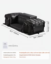 Geantă de depozitare spate VEVOR pentru ATV/UTV, 50L, cu perniță din burete și suport pentru pahare, material Oxford 600D, montabilă pe portbagaj 7