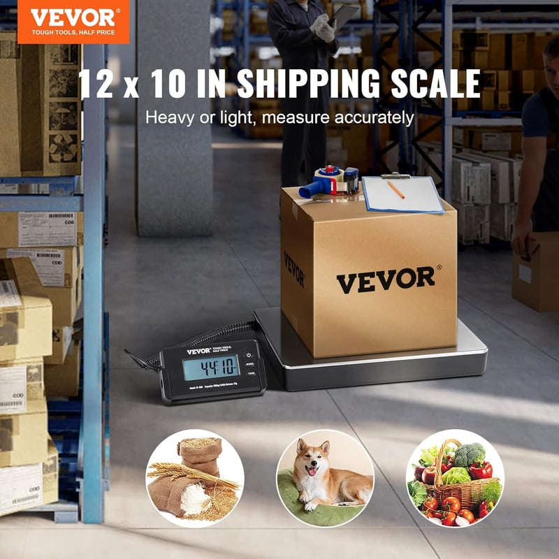 VEVOR Digitális Csomagmérleg 200 kg Terhelhetőség Pontos Mérés Számolófunkció