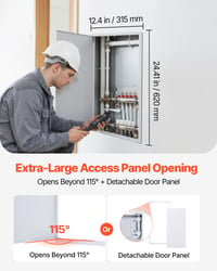 Ușă de vizitare VEVOR pentru gips-carton, 315 x 620 mm, oțel galvanizat, trapă de acces pentru tavan și perete, pentru sisteme sanitare și electrice 4