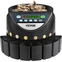 VEVOR Érmesoroló gép 220V, 300 érme/perc, 700 érme kapacitás, 8 gyűjtődoboz, eurós érmecsaló 1