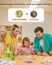 Mașină de făcut insigne VEVOR 32 mm, cu 500 de componente pentru insigne, carte magică Mr. Panda, tăietor circular și chei imbus, set DIY pentru insigne și pinuri 2