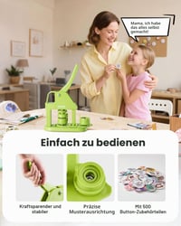 Mașină de făcut insigne VEVOR 32 mm, cu 500 de componente pentru insigne, carte magică Mr. Panda, tăietor circular și chei imbus, set DIY pentru insigne și pinuri 5