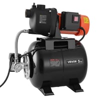 VEVOR házi vízellátó szivattyú 800 W, 5000 l/h, 19 l nyomástartállyal, 49 m emelőmagasság 9