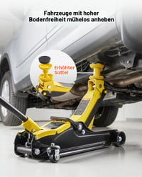Hydraulický zdvihák VEVOR s nosnosťou 2,5 t, rozsah zdvihu 85 – 320 mm, rýchlozdvižná pumpa, SUV adaptér, pre osobné automobily a SUV 2