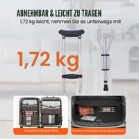 Cârje axilare VEVOR, 2 bucăți, înălțime reglabilă în 13 trepte, capacitate 136 kg, aluminiu, căptușeală moale, pentru adulți și persoane cu dizabilități 3
