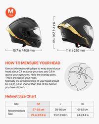 Cască Integrală VEVOR mărimea M, Cască Moto Omologată ECE și DOT cu Vizieră Dublă, Protecție Facială Completă, Ușoară și Confortabilă, pentru Bărbați și Femei 2
