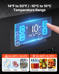 Ladă frigorifică cu compresor VEVOR 40 L, frigider auto ultraușor din EPP cu control prin aplicație, 12V/24V DC, de la -10°C la 10°C, pentru camion, autorulotă, camping 3