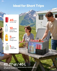 Ladă frigorifică cu compresor VEVOR 40 L, frigider auto ultraușor din EPP cu control prin aplicație, 12V/24V DC, de la -10°C la 10°C, pentru camion, autorulotă, camping 2