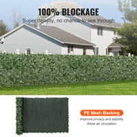VEVOR Umelý brečtanový plot 150x400 cm, zelený dekoratívny plot z umelých rastlín na sieťovom podklade, dekorácia na vonkajší balkón a do záhrady 3
